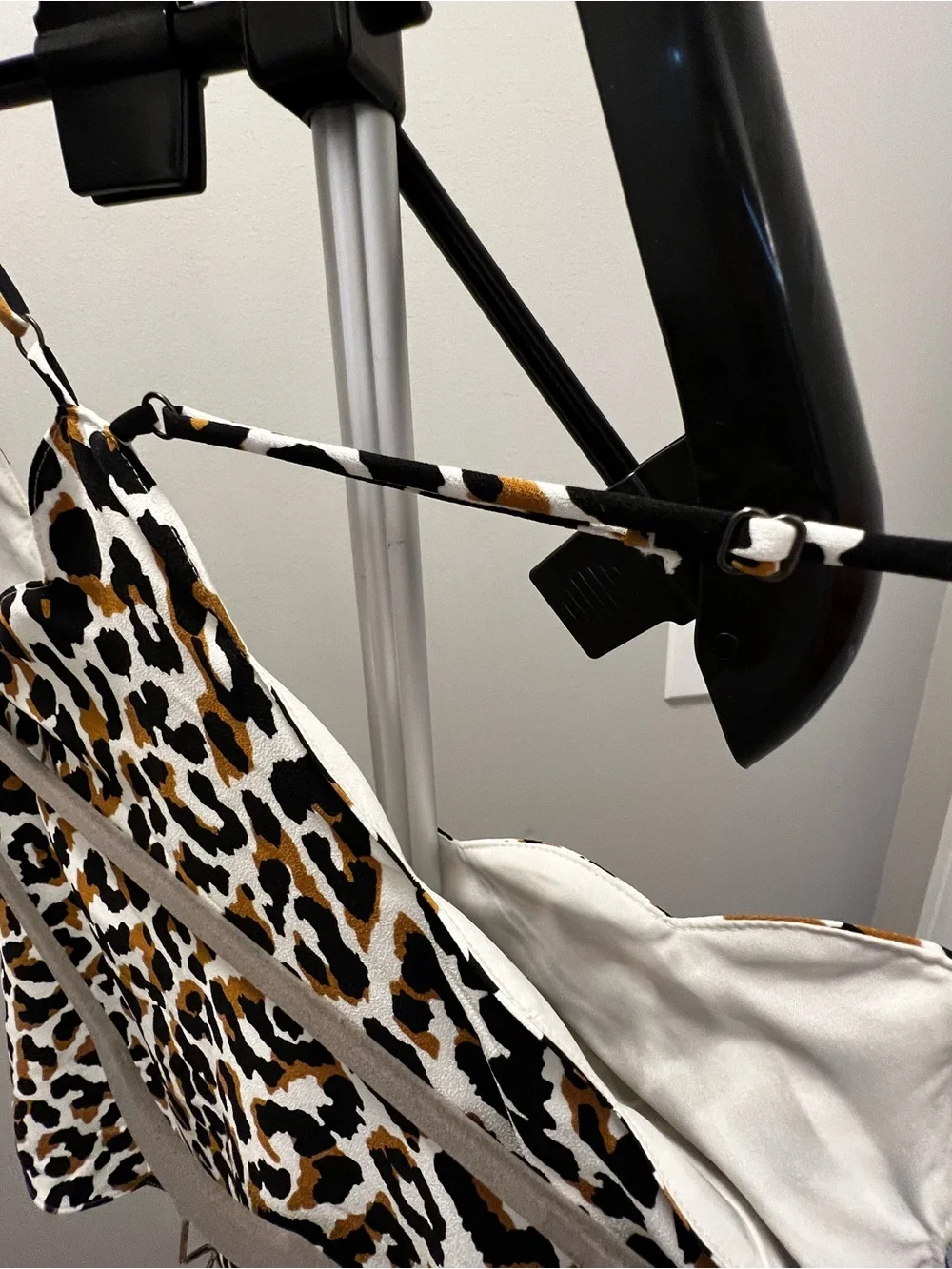 J. Crew Leopard Print Spaghetti Strap Tank in Brown Black White